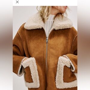 NWT Brown Shearling Women's Jacket